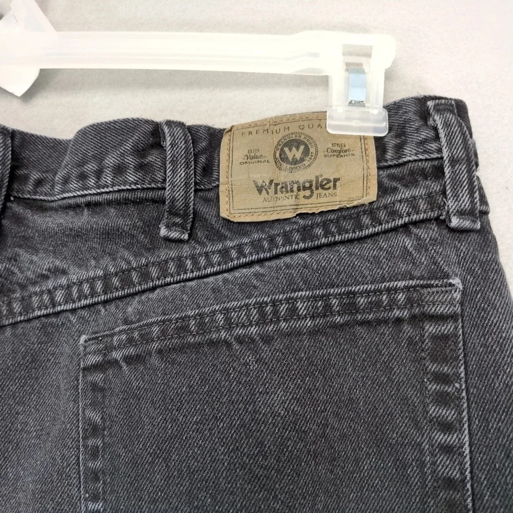 Wrangler Regular Fit Black Jeans Mens 38 37x29